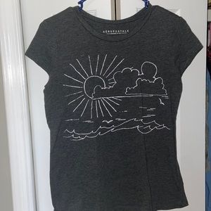 Aéropostale dark grey t-shirt w/ ocean print